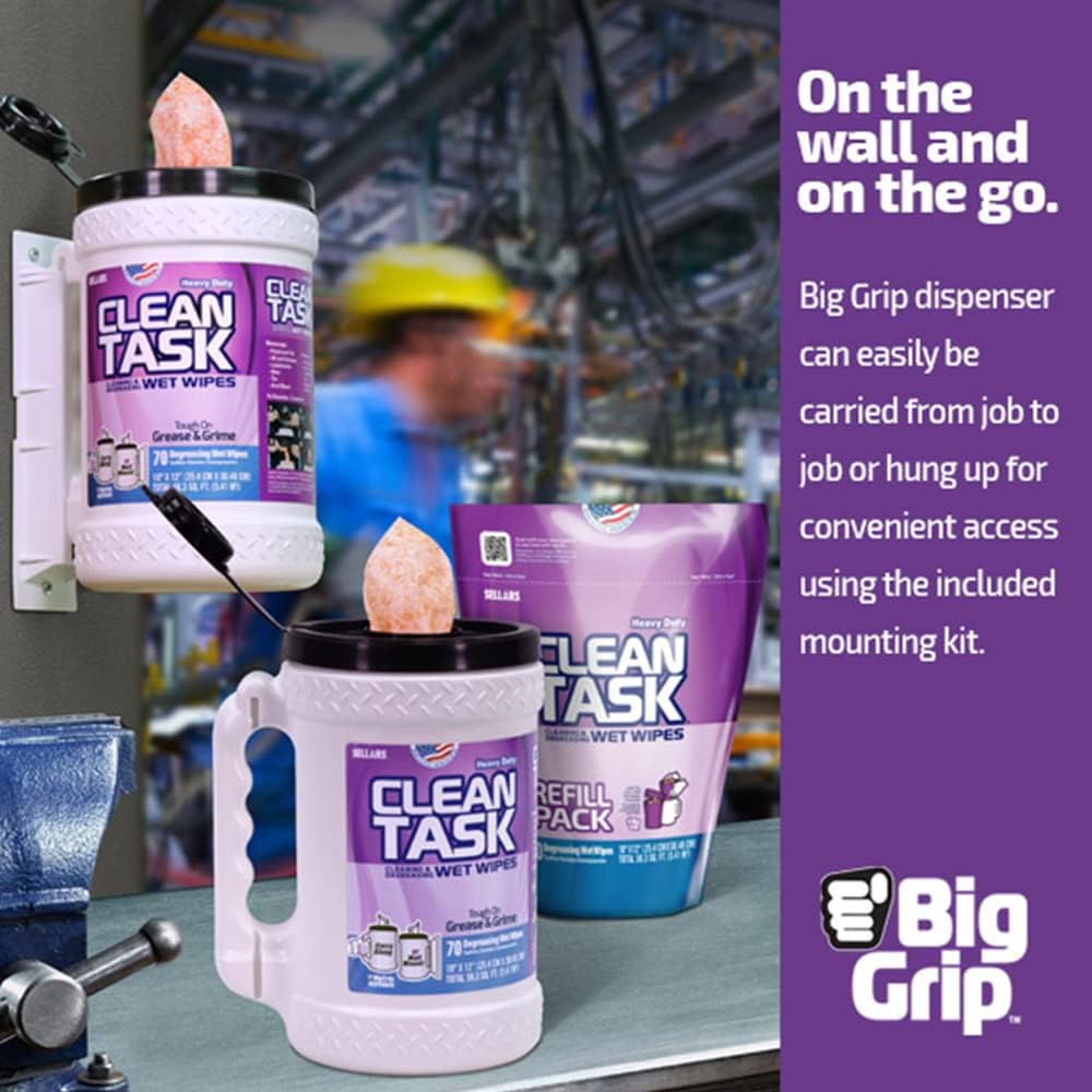 Sellars 90153 Clean Task™ Cleaning & Degreasing Wet Wipes Dispenser