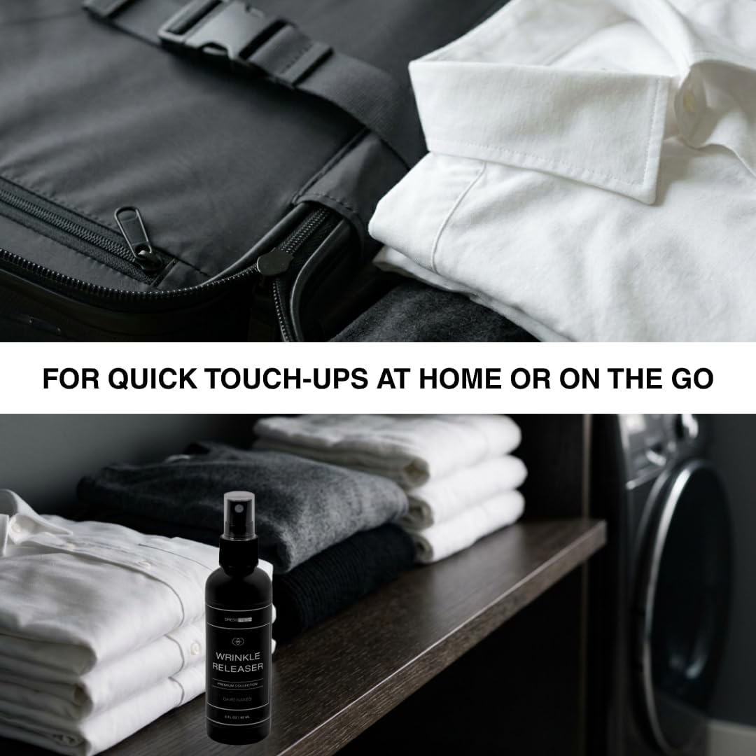 Wrinkle Releaser, Helps Relax Wrinkles, Bare Naked Scent, Premium Collection, 3 Fl Oz Travel Size, Odor Neutralizer, Fabric Conditioner, Anti-static Spray