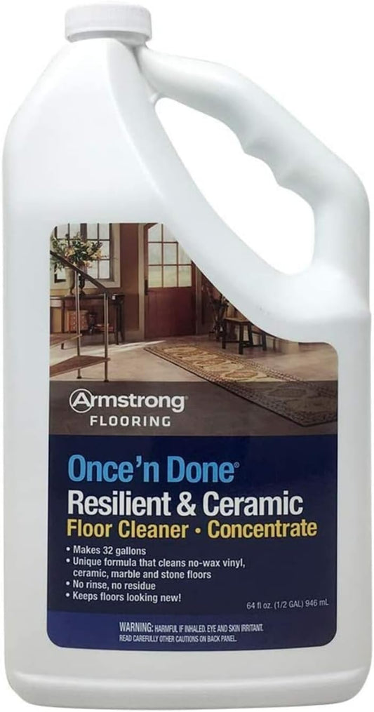 Armstrong S-337 Once'n Done Resilient & Ceramic Cleaner Refill Ready to Use 64 oz