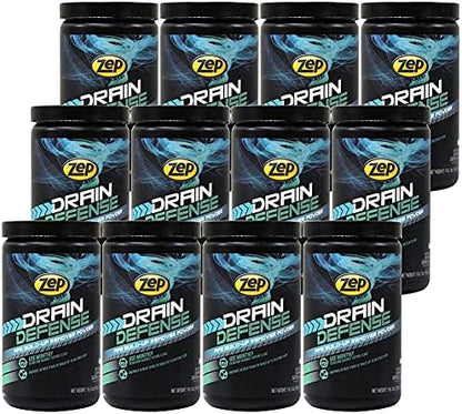 Zep Drain Defense Enzymatic Drain Cleaner Powder - 18 Ounces - ZDC16 - Safe for Pipes and Septic Systems, Pack of 1, white
