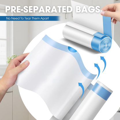 105 Count Small Trash Bags, 4 Gallon Garbage Can Liners - Unscented Wastebasket Trash Bags for Bathroom, Kitchen, Bedroom, Cleaning Supplies (15 Liter)