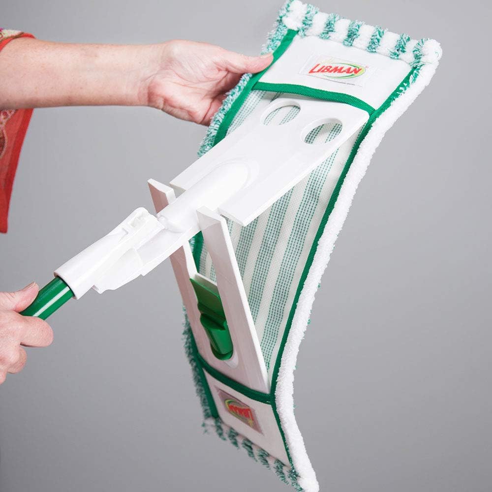 Libman Wet & Dry Microfiber Mop Refills | Dust Mop for Hardwood Floors | Wall Mop | Mops for Floor Cleaning | 3 Total Microfiber Mop Pads Included