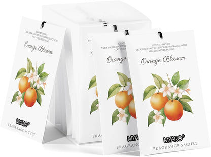 MYARO 12 Pack Fresh Linen Scented Sachets for Drawer, Closet & Car Air Freshener Bags | Odor Eliminator & Fabric Refresher | Crisp, Clean Home Fragrance Gift Set