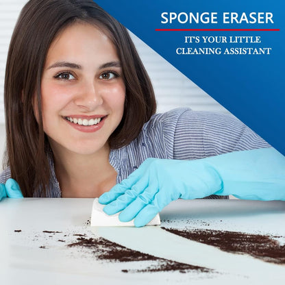 100Pack Magic Sponge Eraser, Extra Large Melamine Foam Sponge, Multi-Functional Household Cleaning Sponges, No Scratch Cleaning Pads for Kitchen, Oven, Bathroom, Bathtub, Sink, Wall, Shoes