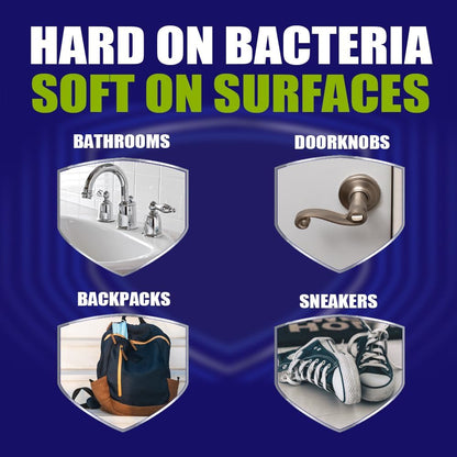 MICROBAN Sanitizing Spray, 15 oz., 2 Pack, Fresh Scent, Disinfects, Sanitizes, Eliminates Odors, and Keeps Killing 99.9% of Bacteria on Hard, Non-Porous Surfaces in Home for up to 24 Hours