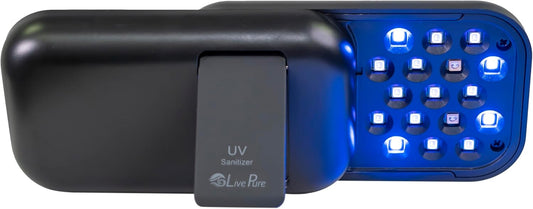 LivePure Handheld UV Light Sanitizer. Portable UV Light for Disinfecting Room, Kitchen, Car, Bathroom, Household Surfaces. Leopard
