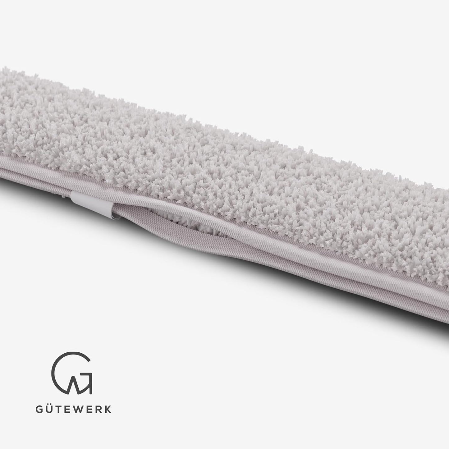 GÜTEWERK Silicone Shower Squeegee for Glass Doors & Mirrors with Stainless Steel Core, Streak-Free & No-Squeak Window Cleaning, 3-in-1 No-Drill Mount (Hook/Suction/Adhesive), Black, 9''