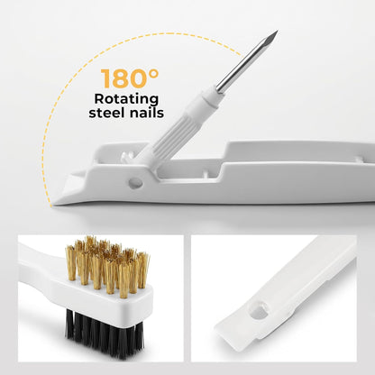 Ymapinc Gas Stove Top Cleaner Set - Kitchen Cleaning Scrub Brush with Cooktop Scraper + Scraper Tool, Household Cleaning Tools & Scrubber for Range Hood Grease Grime