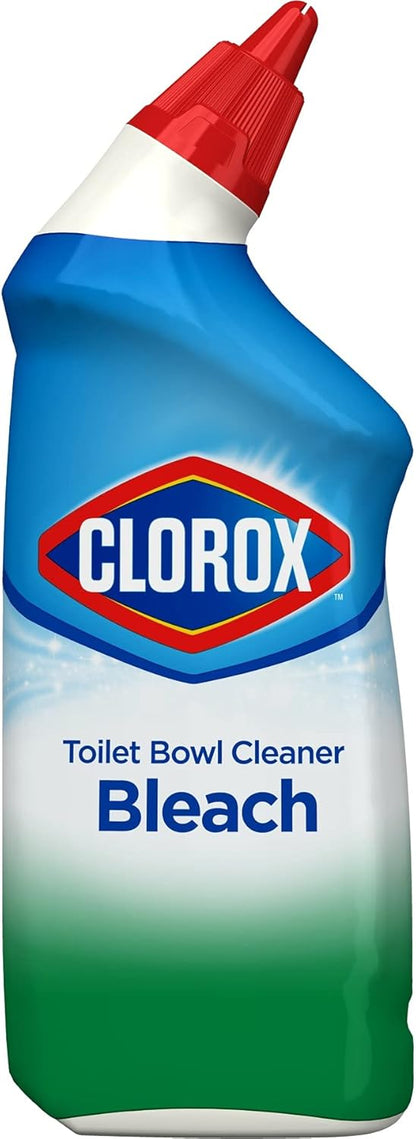 Clorox Toilet Bowl Liquid Disinfecting Cleaner with Clinging Bleach Gel, Remove Mildew and Mold, Fresh Scent, 24 Ounces