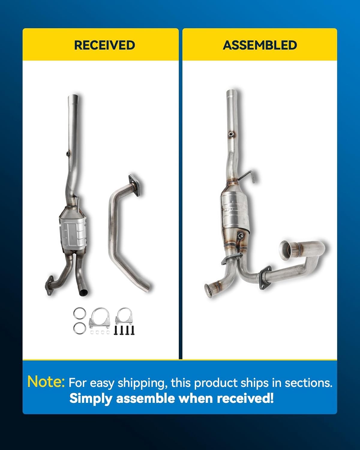 PHILTOP Left and Right Catalytic Converter Replacement For 2005-2010 300 2.7/3.5L V6 RWD, 2006-2010 Charger 2.7/3.5L V6 RWD, 2005-2008 Magnum 2.7/3.5L V6 RWD Replace 55434, 55433 (EPA Compliant) - Colors A
