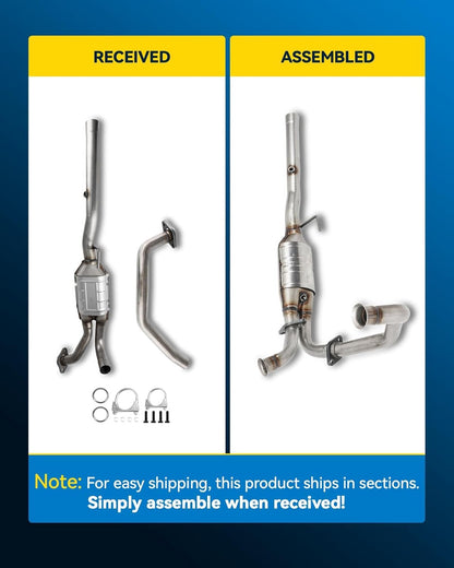 PHILTOP Left and Right Catalytic Converter Replacement For 2005-2010 300 2.7/3.5L V6 RWD, 2006-2010 Charger 2.7/3.5L V6 RWD, 2005-2008 Magnum 2.7/3.5L V6 RWD Replace 55434, 55433 (EPA Compliant) - Colors A