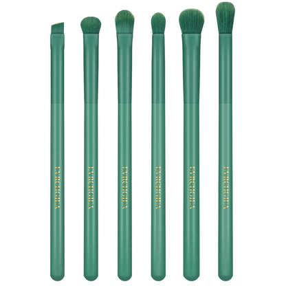Eye Makeup Brush Set, 6 Pcs Professional Blending Eyeshadow Makeup Brushes for Concealer Eyebrows Eyeliner, Soft Hairs & Wood Handle