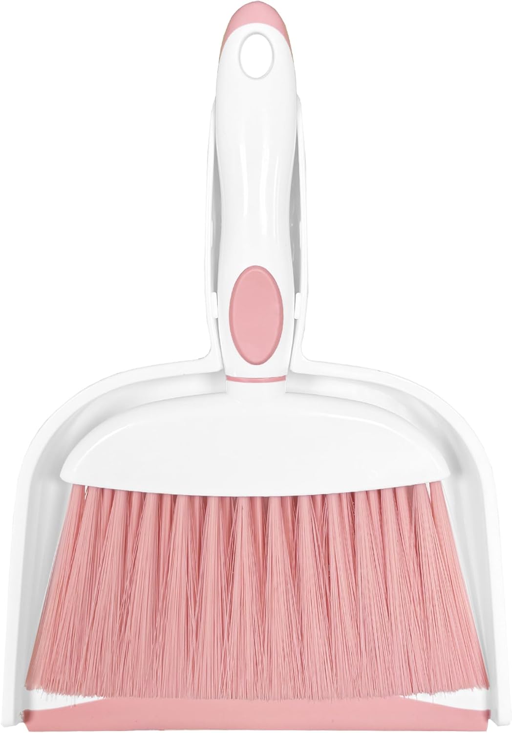 Mini Broom and Dustpan Set Small Broom with Dustpan Combo Set Portable Cleaning Tools for Home Office RV Learning Camping (White+Grey)