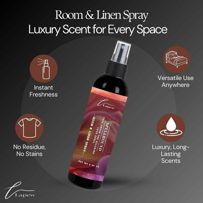 Lapew Room & Linen Spray | Fragrance Mist for Home, Car & Office | Fabric & Air Freshener | Neutralizing Mist | Made in USA | Cozy Cinnamon & Apple - Colors B
