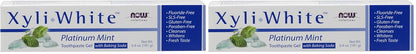 NOW Solutions, Xyliwhite™ Toothpaste Gel, Platinum Mint, Cleanses and Whitens, Fresh Taste, 6.4-Ounce