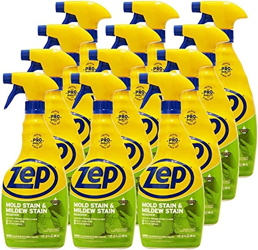 Zep Mold Stain and Mildew Stain Remover 1 Gallon (Case of 2) ZUMILDEW128 - Professional Strength No Scrub Formula