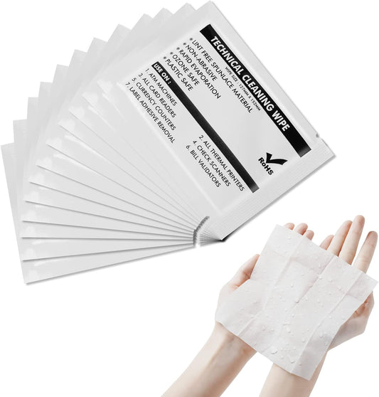 99.9% Technical Prep Pads 5.7"×5.9" Multi-Purpose Large Non Woven Handy Wipes Cleaning for Surfaces/Electronics/Industrial/Thermal Paste Remover, etc, 30/Box