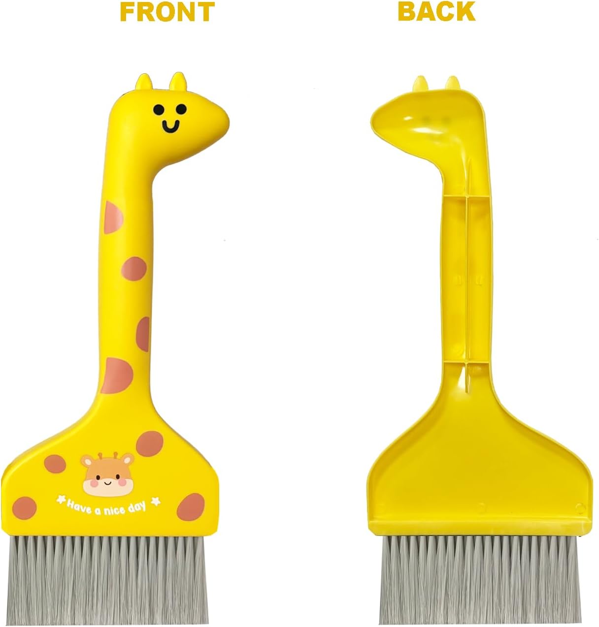 Mini Broom and Dustpan Set Cartoon Small Broom with Dustpan Combo Set Cute Cleaning Kit for Home Office Floor (Orange)