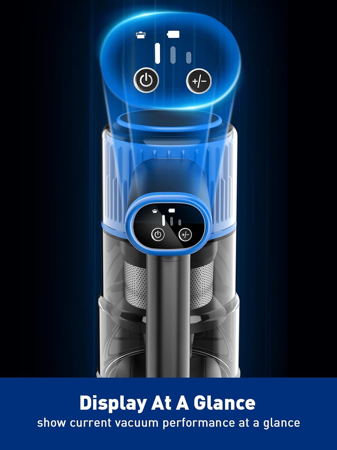 VOKENE Cordless Vacuum Cleaner, 8 in 1 Powerful Suction Lightweight Vacuum Cleaner for Home, LED Display, 3 Suction Modes, 45Mins Detachable Battery Vacuum for Hard Floor Carpet Pet Hair
