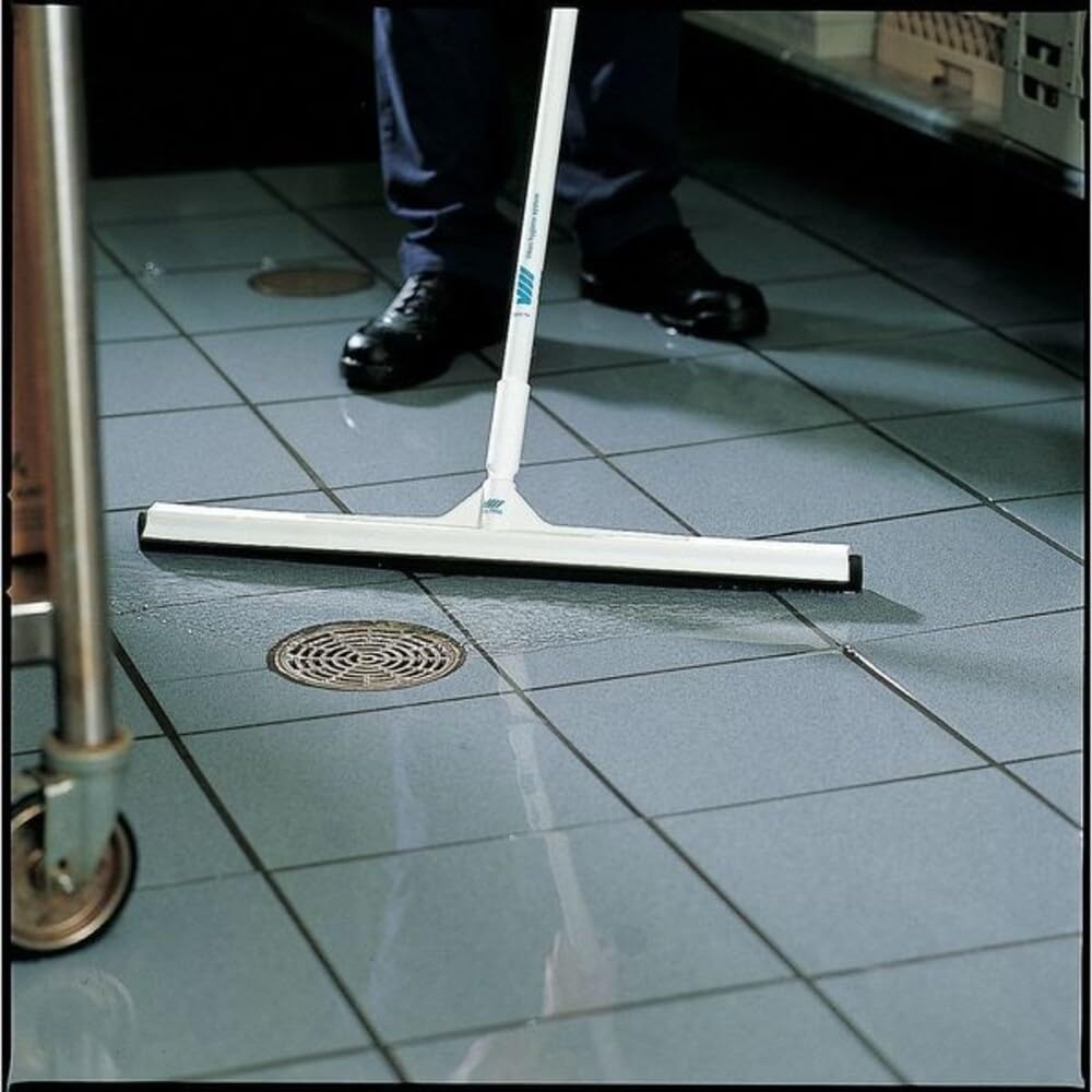 Vikan 77515 Squeegee,Fixed Head,Bench,10",PP/RB,White