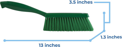Vikan 45871 Bench Cleaning Brush, Polypropylene/Polyester Soft Bristle Dustpan Brush & Sweeper With Handle, 14-Inch, Pink