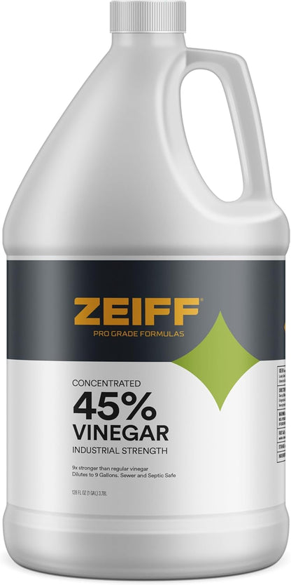 Zeiff 75% Pure Concentrated Vinegar - Technical Grade Acetic Acid Solution for Home and Outdoor Use - Cleaning Vinegar for Home & Laundry - 32 Oz, 2 Pack