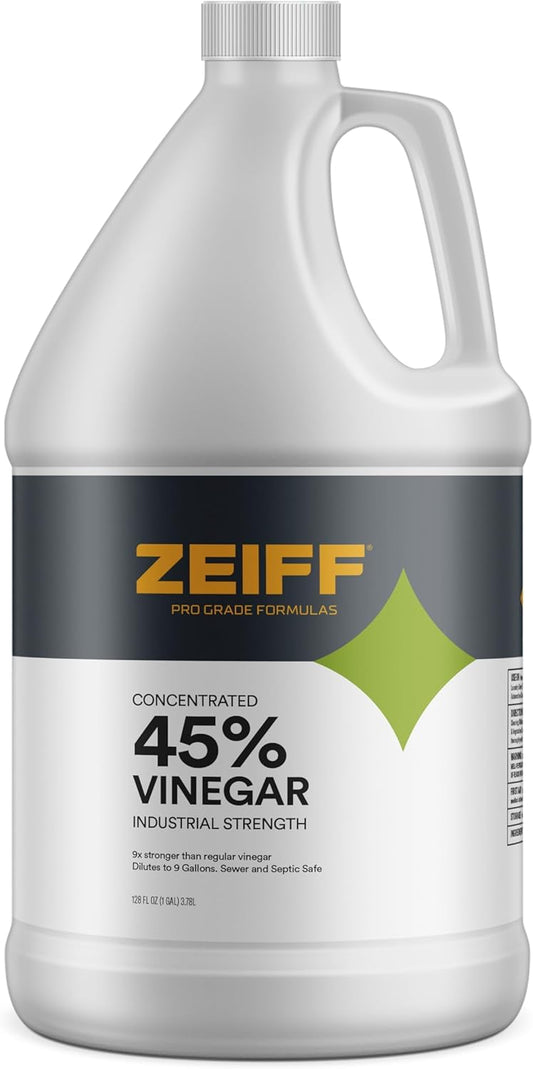 Zeiff 75% Pure Concentrated Vinegar - Technical Grade Acetic Acid Solution for Home and Outdoor Use - Cleaning Vinegar for Home & Laundry - 32 Oz, 2 Pack