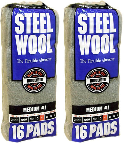 Homax - 33873210009 Steel Wool, Extra Fine Grade #000, 12 Pads