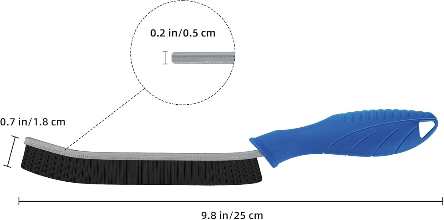 FOOGWEE Hard Bristle Crevice Cleaning Brush - Cleaning Tools for Household Use, Multifunctional Gap Cleaning Supplies for Kitchen, Bathroom, Toilet, Window, Vehicle, Faucets, Grout, Home (Black)