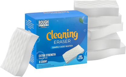 Kitchen Magic Cleaning Eraser Sponge Foam Pads, Non-Scratch Scrub Sponge for All Surfaces, Kitchen-Bathroom-Furniture-Leather-Car, Add Water to Erase All Dirt, Melamine - Universal Cleaner, 6 Count