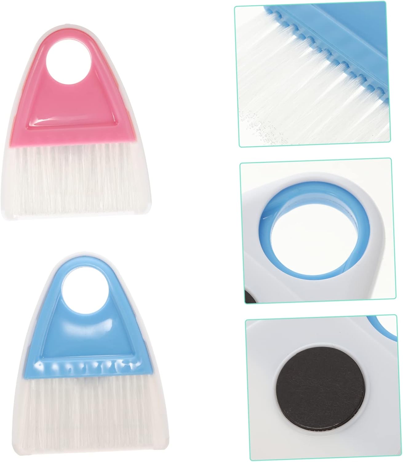Mini Broom and Dustpan Set 2 Pieces Compact Desktop Cleaning Tools with Flexible Bristles for Pet Hair Household Debris and Car Interior Cleaning