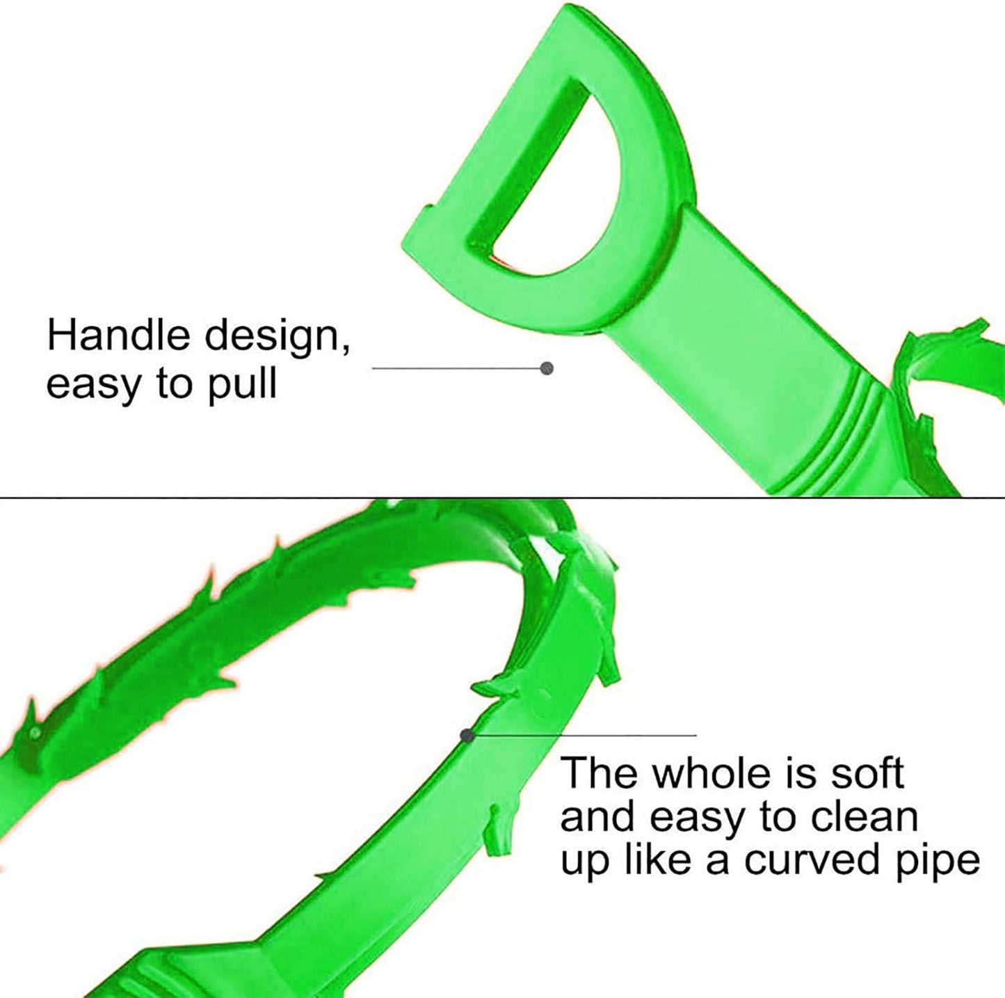 Drain Clog Remover Snake Tool for Hair and Debris, Unclog Toilet, Sink, Shower, Bathtub, Sewer