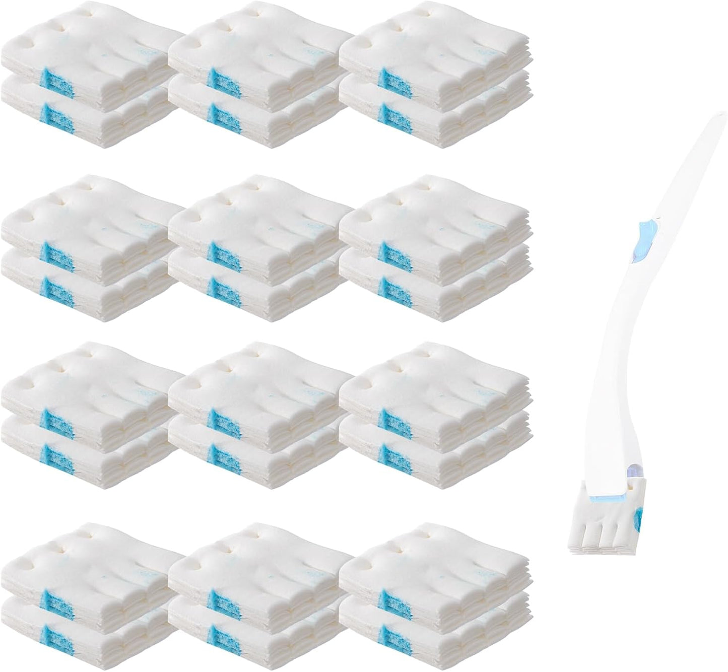 24 Pack Flushable Refills Compatible with Scrubbing Bubbles Toilet Bowl Brush, Disposable Cleaner Refills Pads for Scrubbing Bubbles Toilet Wand, Toilet Brush Refill Accessories (Only Pads)