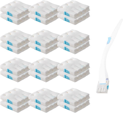24 Pack Flushable Refills Compatible with Scrubbing Bubbles Toilet Bowl Brush, Disposable Cleaner Refills Pads for Scrubbing Bubbles Toilet Wand, Toilet Brush Refill Accessories (Only Pads)