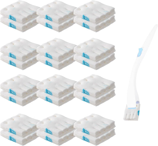 24 Pack Flushable Refills Compatible with Scrubbing Bubbles Toilet Bowl Brush, Disposable Cleaner Refills Pads for Scrubbing Bubbles Toilet Wand, Toilet Brush Refill Accessories (Only Pads)