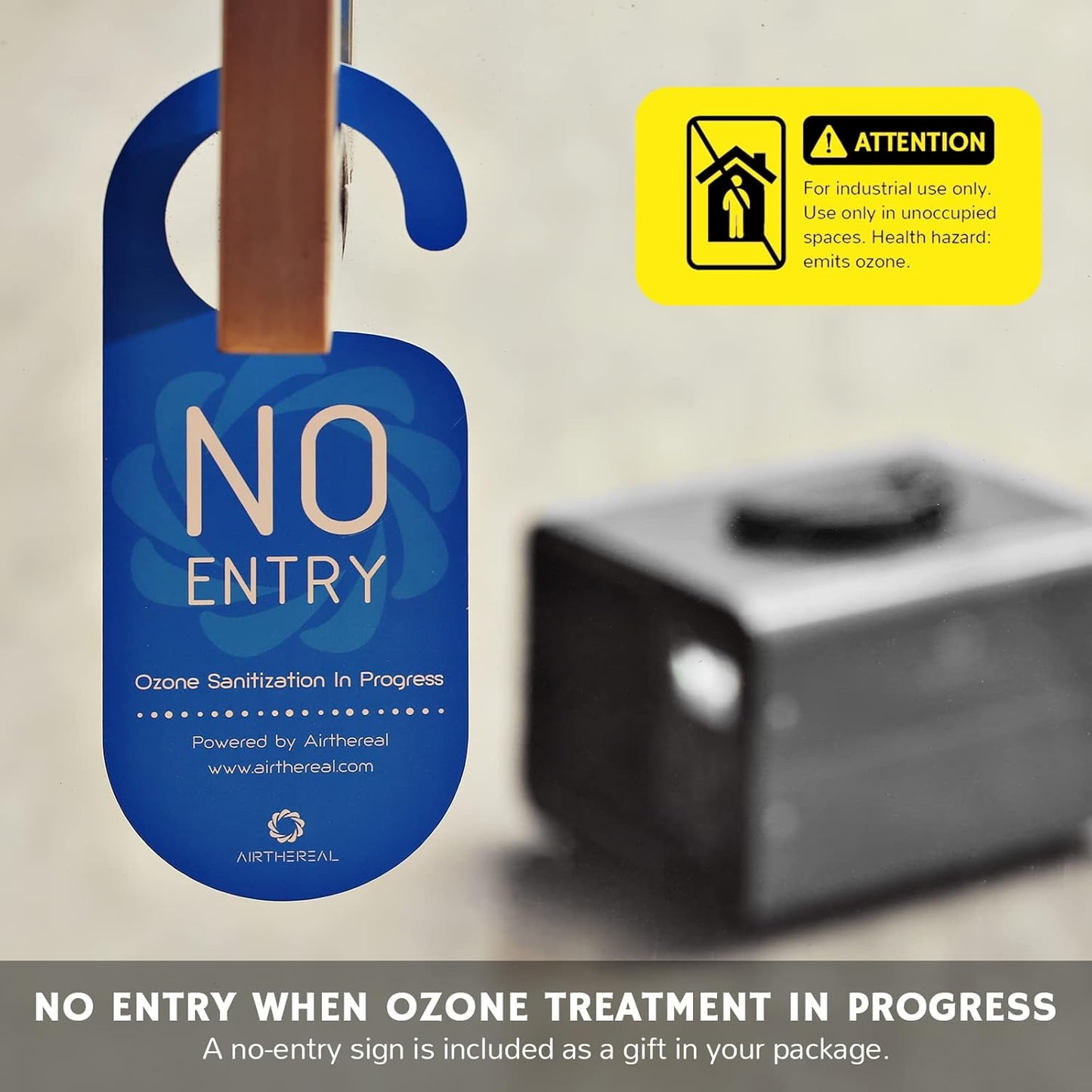 Airthereal MA10K-PRO SMART WiFi Ozone Generator - High Ozone Output Capacity Ozonator- Odor Remover, Deodorizer, Sterilizer - Adjustable Output and Timer Settings for Any Size Room - Black