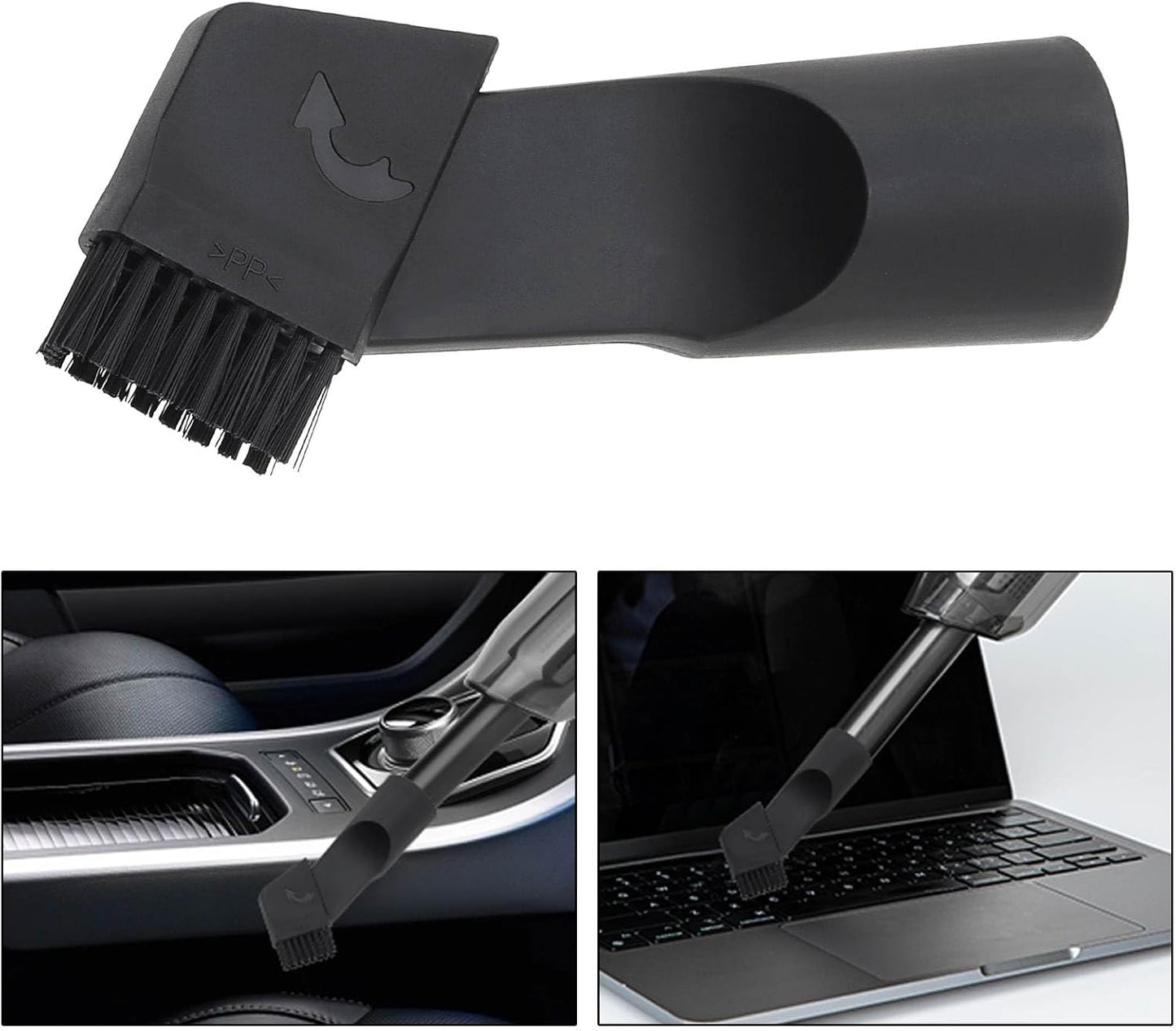 Vacuum Cleaner Attachment 5PC, Household Cleaning Vacuum Brushes Cleaner with Adapters for Shop Vac Accessories, Inner Diameter 1.37inch Suction Flat Head & Round Brush T-shaped Sofa Suction Nozzle
