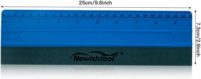 NEWISHTOOL Vinyl Wrap Squeegee for Vinyl, Big Size Wallpaper Smoothing Squeegee, 3 Pack 25CM Decals Squeegee with Ruler & Micro Suede Felt Edge for Sign Making Graphic Window Tint Film Application