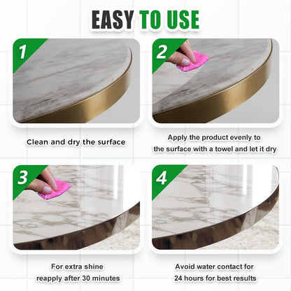 Nano Crystal Coating Agent For Tile & Furniture, Granite Countertop Cleaner and Sealer with Protection, Quartz Marble Stone Polish Cleaner for Permanent Hold & Shine Effect Fast Drying (3PCS)