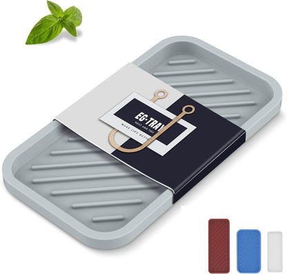 EG-SIPRO Silicone Sponge Holder, Kitchen Sink Organizer Tray, Sponge Caddy for Bathroom Counter, Dish Soap Holder, Scouring Pad