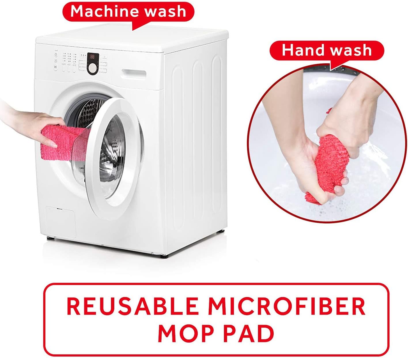 16.5 inch Mop Pads Refills, 3 Pack Microfiber Reusable Replacement Mop Pads Flat Replacements Heads for Wet Or Dry Floor Cleaning and Scrubbing, Grey Tassel Cloth