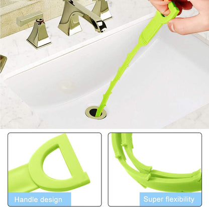 Snake Drain Hair Clog Remover Tool,34 Inch Stainless Steel Claw and 3 Pack 19. 7 Inch Plastic Sink Unclogger Tool, Sink Drain Cleaner for Kitchen, Tub Toilet (3+1)