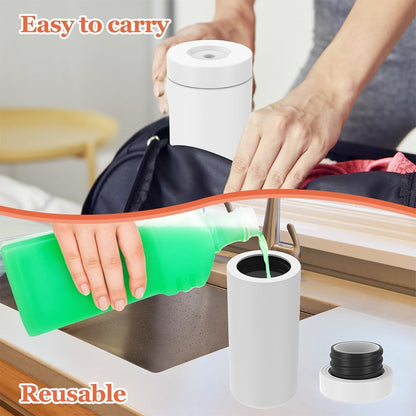Dish Soap Dish Dispenser, Silicone Squeeze Washing Up Liquid and Hand Soap Refillable Bottles, 240ml Refillable Dishwashing Liquid Dispensing(Color:Blue)