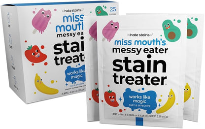 Miss Mouth's Messy Eater Stain Treater Spray - 4oz & 10 Wipes Stain Remover - Newborn & Baby Essentials - No Dry Cleaning Food, Grease, Coffee Off Laundry, Underwear, Fabric