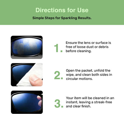 Optix Lens Cleaning Wipes - 300 Pre-Moistened, Individually Wrapped Wipes for Eyeglasses, Camera Lenses, Tablets, Phones, Computer Screens, and Other Surfaces