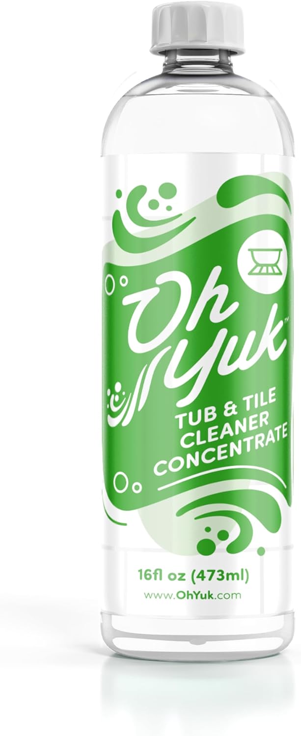 Oh Yuk Tub and Tile Cleaner – All-in-One Spray for Tubs, Tile, Shower Walls, and More | Removes Soap Scum and Residue | Biodegradable, Vegan, Cruelty-Free Formula | Made in USA