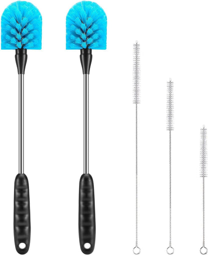 6 Pack Bottle Brush Cleaner Set, Long Handle Stainless Steel Water Bottle Cleaner Brush for Washing Sport Bottles, Narrow Neck Bottle, Baby Bottles, Dish, Flask, Straw, Cup Cover