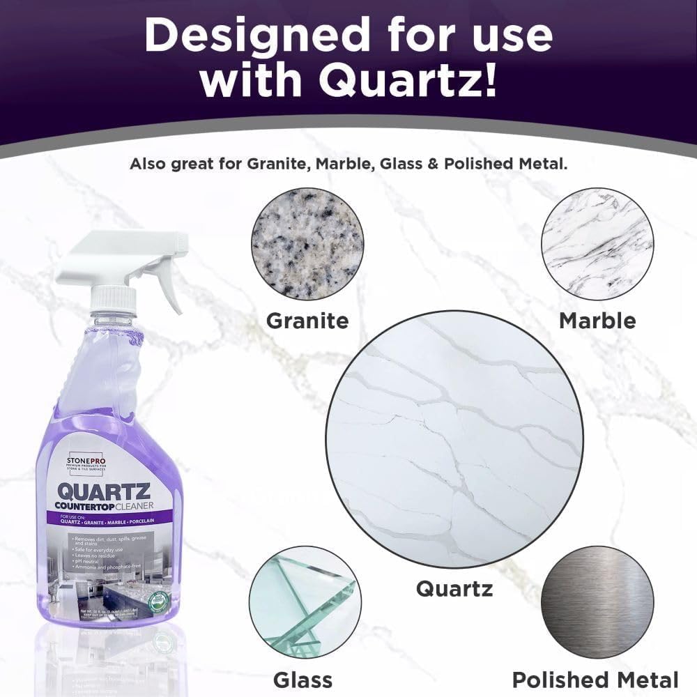 Stone Pro Nanoguard Quartz Protection Kit - Cleaner and Sealer