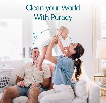 Puracy Wood Floor Cleaner Concentrate - pH Neutral Plant-Powered Hardwood All Purpose Cleaner - Residue-Free Non-Sticky Cleaning Solution As Seen on TikTok (Blue Sage & Driftwood, 16 fl oz)