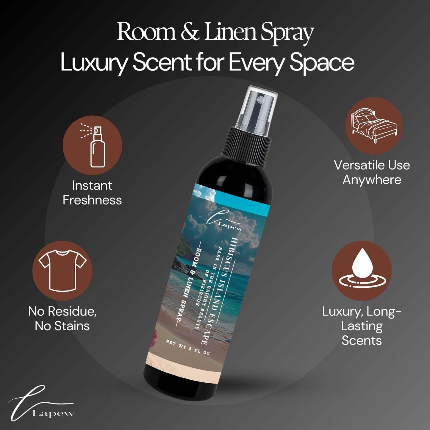 Lapew Room & Linen Spray | Fragrance Mist for Home, Car & Office | Fabric & Air Freshener | Neutralizing Mist | Made in USA | Cozy Cinnamon & Apple - Colors B